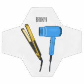 Haardroger en haarrechtse illustratie voetbal (Enkel)