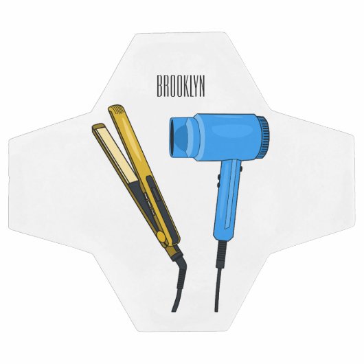 Haardroger en haarrechtse illustratie voetbal (Enkel)