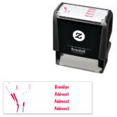 Haardroger en haarrechtse illustratie  zelfinktende stempel (In situ)