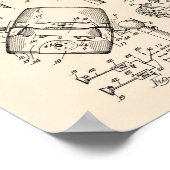 Haardroger Systeem 1960 Patent Art Old Peper Poster (Hoek)