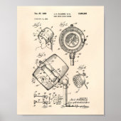 Haardroger Systeem 1960 Patent Art Old Peper Poster (Voorkant)