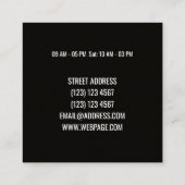 Haardroger teken kappers stijl kraft vierkante visitekaartje (Achterkant)