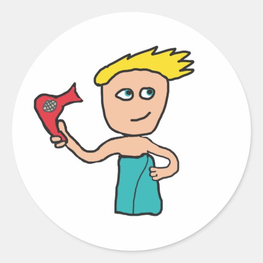 haardroging ronde sticker (Voorkant)