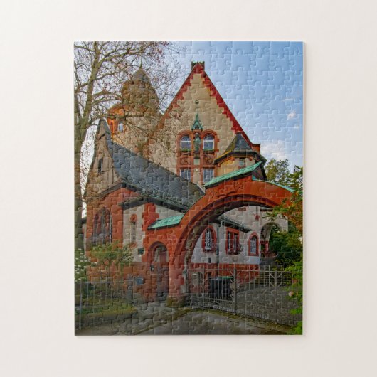 Haardt Corner House Darmstadt Hesse Duitsland. Legpuzzel (Verticaal)
