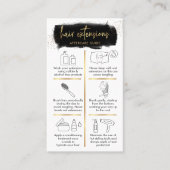 Haarextensies Aftercare Zwart & Goud Haarstylist Visitekaartje (Voorkant)