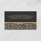 Haargereedschap | Leer | Goud Modern Geometrisch Visitekaartje (Achterkant)