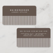 Haarkam inspireerde uiterlijk in visitekaartje (Voorkant / Achterkant)