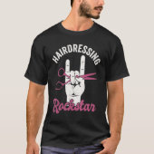 Haarkapster, grappige haarstylist, retro t-shirt (Voorkant)