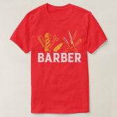 haarkapster met baardscheerhaar t-shirt (Design voorkant)