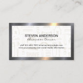 Haarklemmen | Barber Pattern | Metaalgrens Visitekaartje (Achterkant)