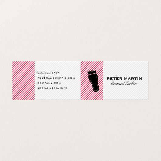 Haarklemmen Visitekaartje (Buitenkant ongevouwen)