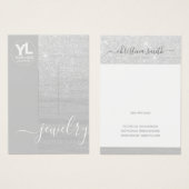 Haarklemmen weergeven Glamor Silver Glitter Glam Visitekaartje (Voorkant /achterkant)