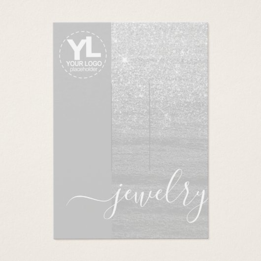 Haarklemmen weergeven Glamor Silver Glitter Glam Visitekaartje (Voorkant)