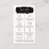 Haarkleur Nazorggids Zwart & Gouden Salon Logo Visitekaartje (Voorkant)