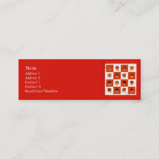Haarkleurbingo-Visitekaartjes Mini Visitekaartje (Voorkant)