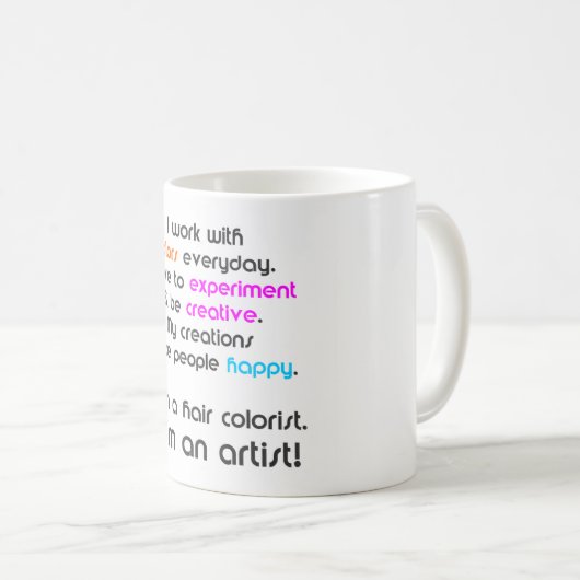 Haarkleurige Mok (Voorkant rechts)