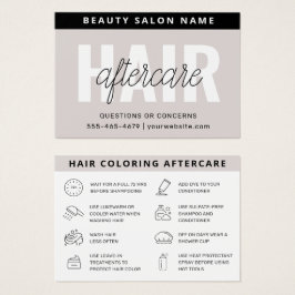 Haarkleurstof Aftercare Visitekaartje