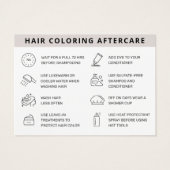 Haarkleurstof Aftercare Visitekaartje (Achterkant)