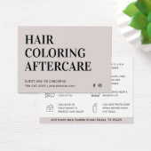 Haarkleurstof Aftercare Visitekaartje (Bureau)