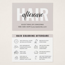 Haarkleurstof Aftercare Visitekaartje