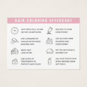 Haarkleurstof Aftercare Visitekaartje (Achterkant)