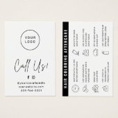 Haarkleurstof Moderne haarkleurstof Aftercare Kaar Visitekaartje (Voorkant /achterkant)