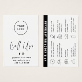 Haarkleurstof Moderne haarkleurstof Aftercare Kaar Visitekaartje