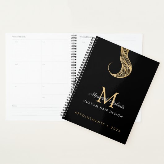 Haarkleurstof Stylist Salon Goud Zwart Monogram Planner (Display)