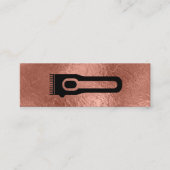 Haarknipapparatuur | Kapper | Roze Goud Folie Mini Visitekaartje (Voorkant)