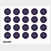 Haarkruis blauw ronde sticker (Vel)