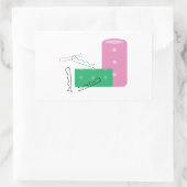 Haarkrulspelden Rechthoekige Sticker (Tas)