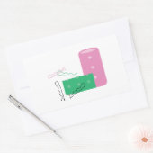 Haarkrulspelden Rechthoekige Sticker (Envelop)