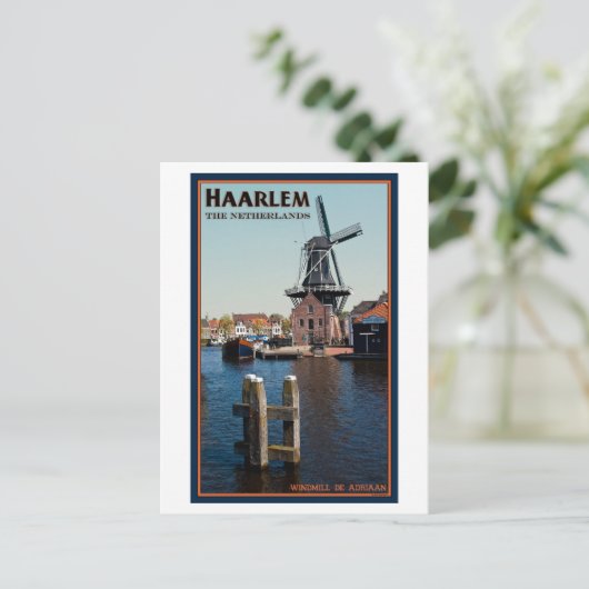 Haarlem - Adriaan Windmill Briefkaart (Staand voorkant)