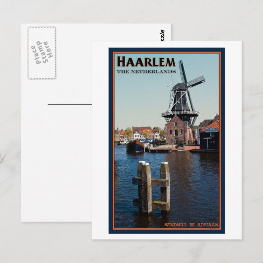 Haarlem - Adriaan Windmill Briefkaart (Voorkant / Achterkant)
