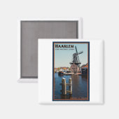 Haarlem - Adriaan Windmill Magneet (Voorkant / Achterkant)