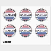 Haarlem City Pride Embleem – Nederlandse identitei Ronde Sticker (Vel)