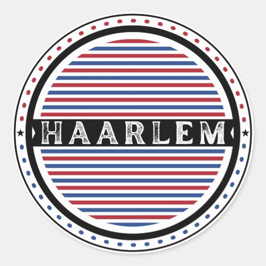 Haarlem City Pride Emblem – Dutch Identity Ronde Sticker (Voorkant)