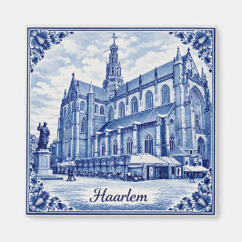 Haarlem kerk Delft Blauwe stijl magneet