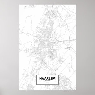 Haarlem, Nederland (zwart op wit) Poster