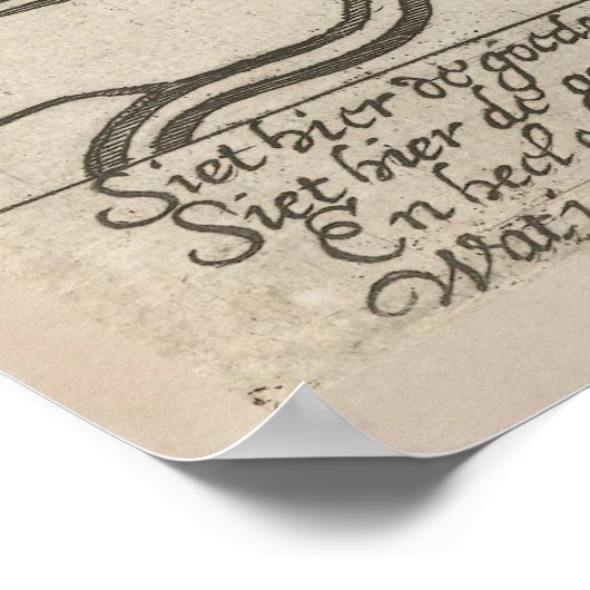  Haarlem Netherlands Map (1578) Poster (Hoek)