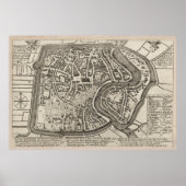  Haarlem Netherlands Map (1578) Poster (Voorkant)