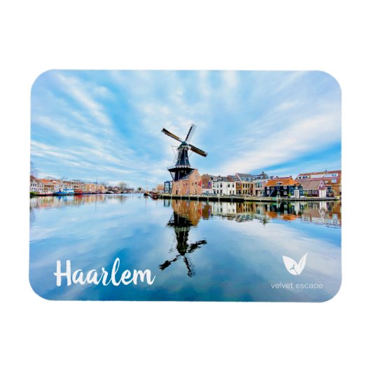 Haarlem windmill fridge magnet van Velvet Escape Magneet (Horizontaal)