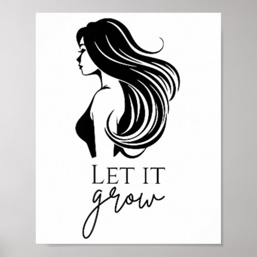 Haarlengte Check Groeikaart Vrouwen _1 Poster (Voorkant)