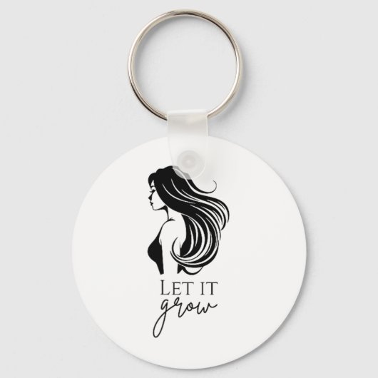 Haarlengte Check Groeikaart Vrouwen _1 Sleutelhanger (Voorkant)