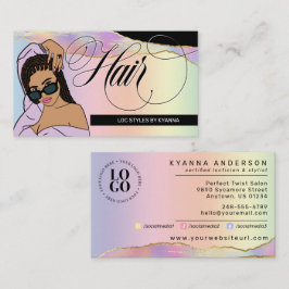 Haarlijst, Braids, Lock, Salon, Aangepast Logo Visitekaartje