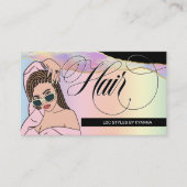 Haarlijst, Braids, Lock, Salon, Aangepast Logo Visitekaartje (Voorkant)