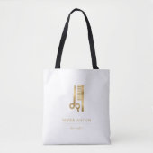 Haarlijst Chic Gold Scissors Comb. Tote Bag (Voorkant)