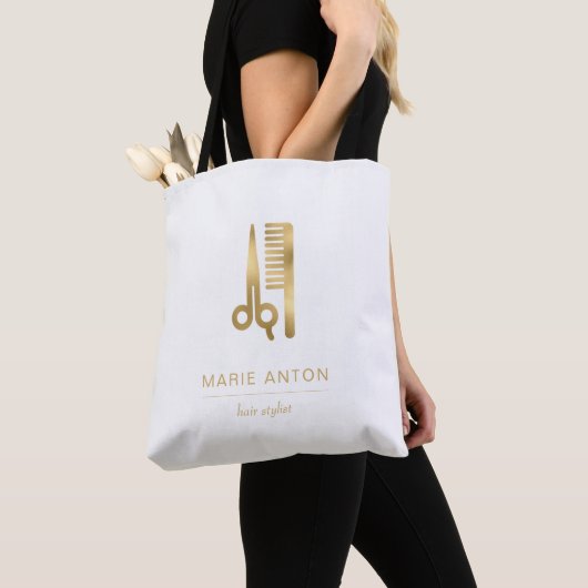Haarlijst Chic Gold Scissors Comb. Tote Bag (Dichtbij)