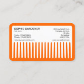 Haarlijst - Comb - #FF6600 (Oranje) Visitekaartje (Achterkant)