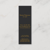 Haarlijst - Goudschaar met grijze achtergrond Mini Visitekaartje (Achterkant)